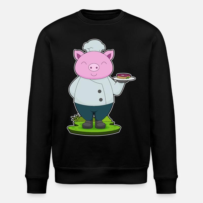 Schwein Koch Fleisch - Stanley/Stella Unisex Bio-Sweatshirt ROLLER - Schwarz