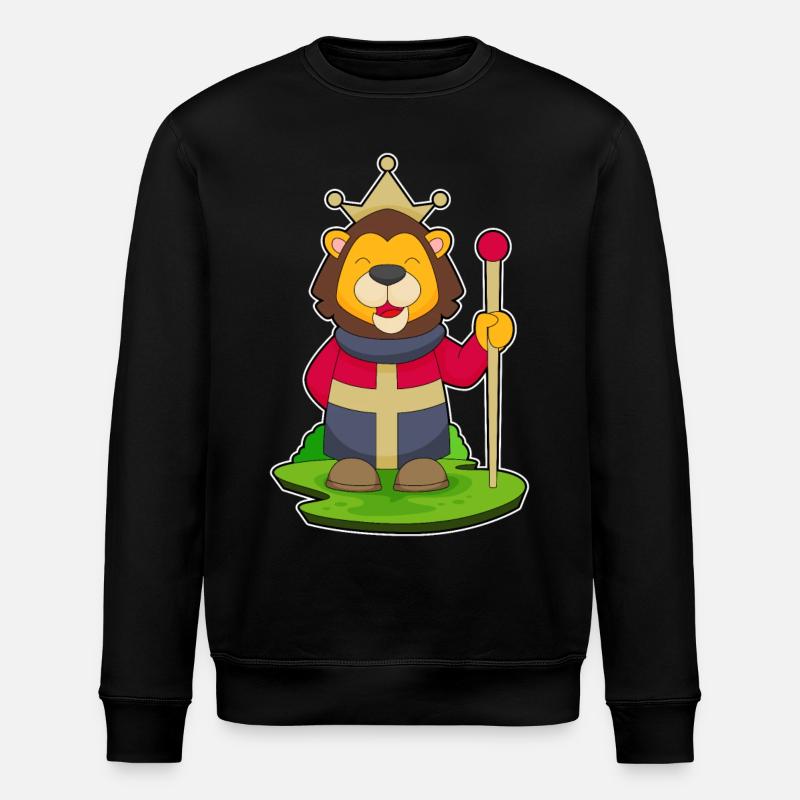 Couronne du roi Léo - Sweat bio ROLLER Stanley/Stella Unisexe - noir