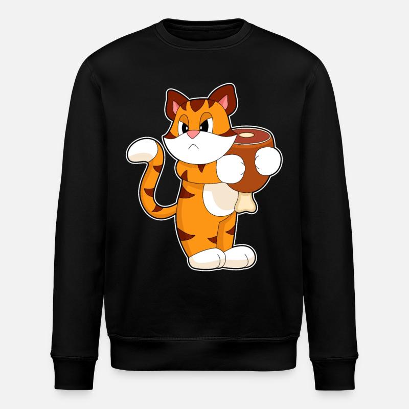 Tiger Fleisch - Stanley/Stella Unisex Bio-Sweatshirt ROLLER - Schwarz