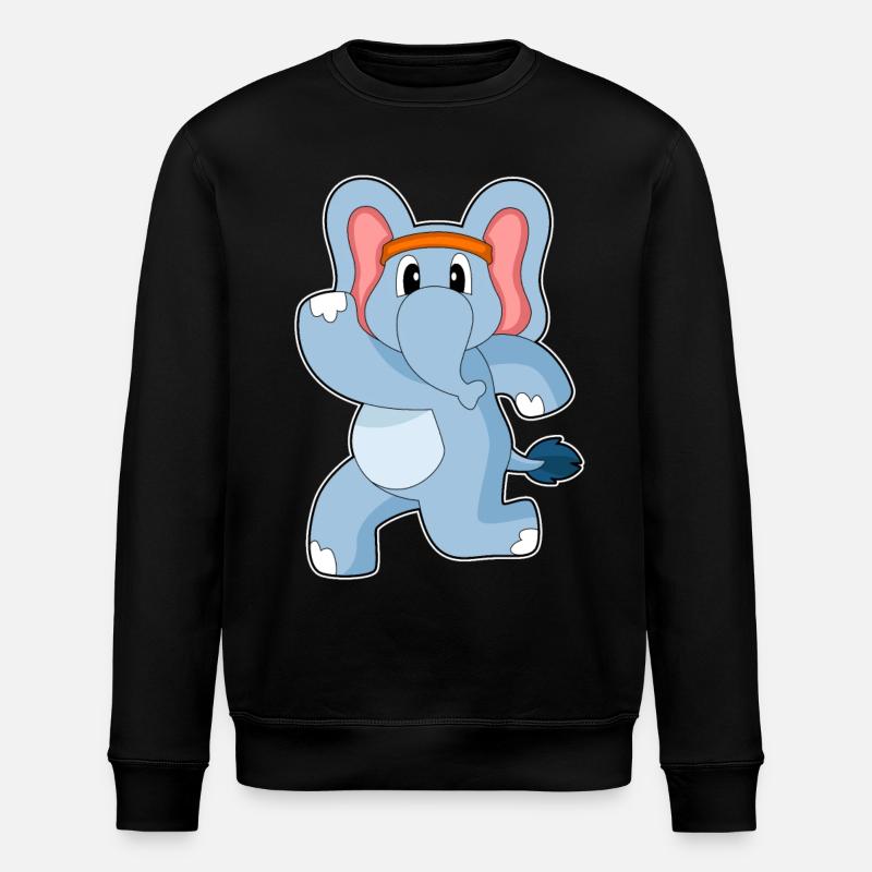 Elephant Jogger Jogging - Stanley/Stella ROLLER Unisex Organic Sweatshirt - black
