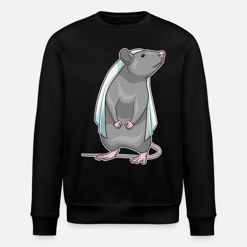 Rat Bride Wedding - Stanley/Stella ROLLER Unisex Organic Sweatshirt - black