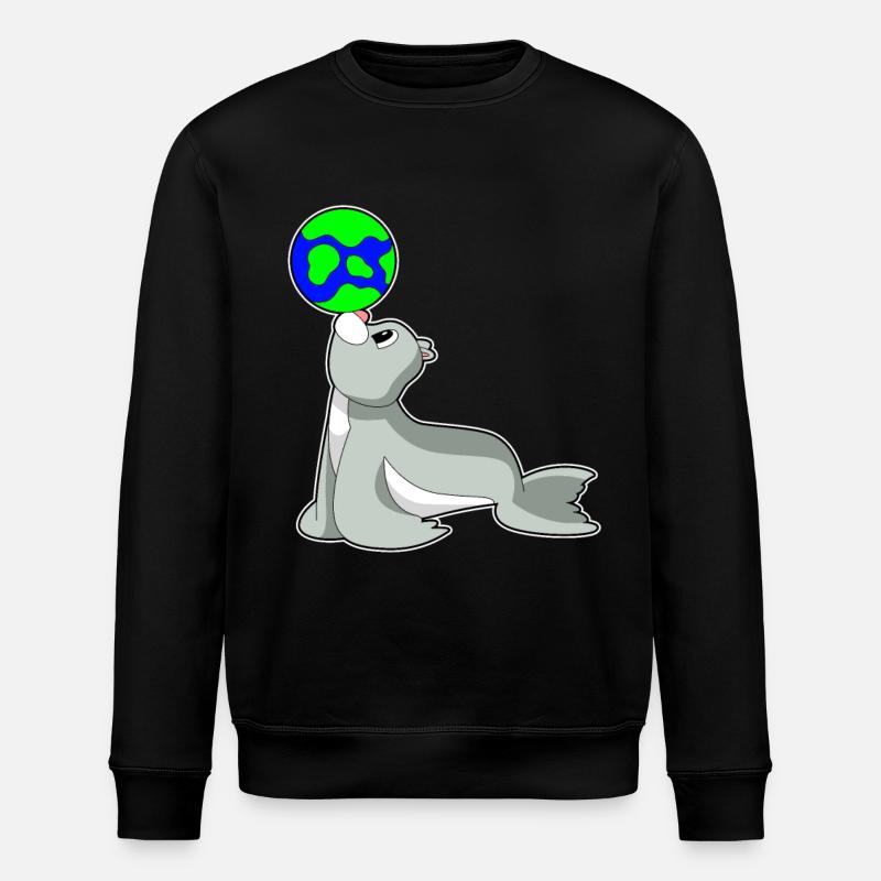 Phoque Terre - Sweat bio ROLLER Stanley/Stella Unisexe - noir