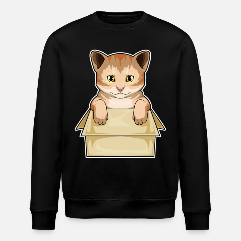 Cat Box - Stanley/Stella ROLLER Unisex Organic Sweatshirt - black