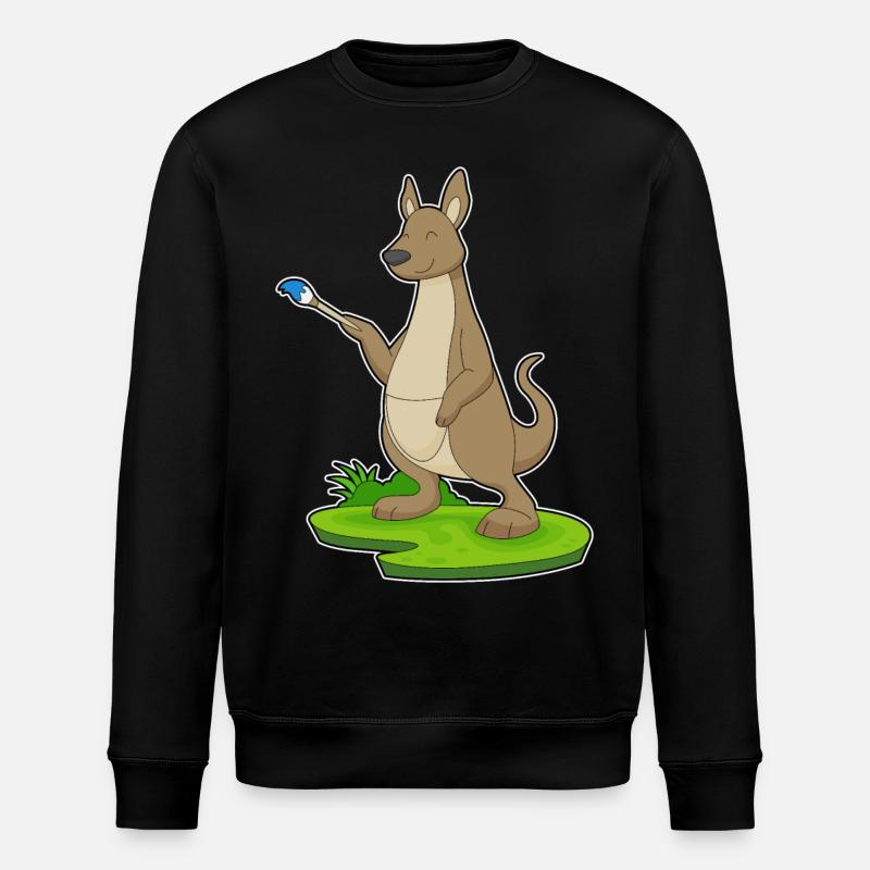 Kangaroo Painting Brush - Stanley/Stella ROLLER Unisex Organic Sweatshirt - black