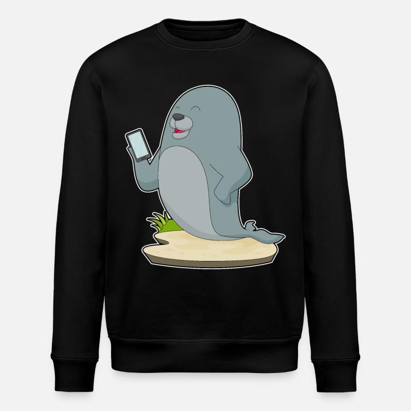 Seal Mobile - Stanley/Stella ROLLER Unisex Organic Sweatshirt - black