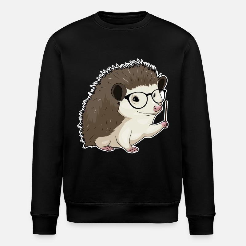 Pointeur d’enseignant hérisson - Sweat bio ROLLER Stanley/Stella Unisexe - noir