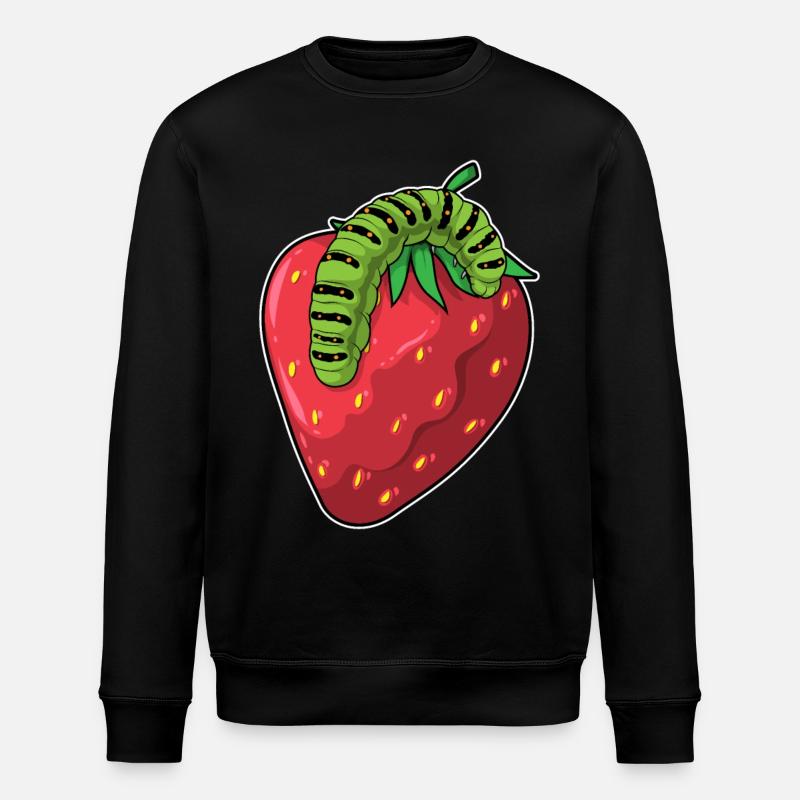 Fraise chenille - Sweat bio ROLLER Stanley/Stella Unisexe - noir