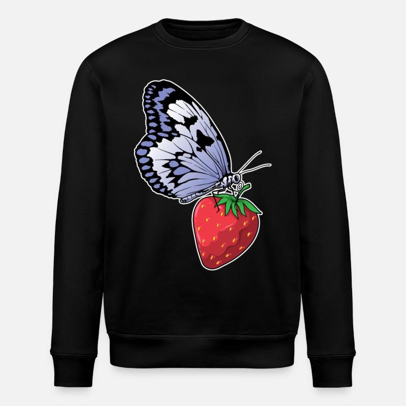 Fraise papillon - Sweat bio ROLLER Stanley/Stella Unisexe - noir