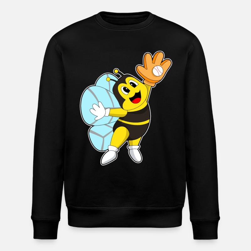 Bee Baseball Baseball Glove - Stanley/Stella ROLLER Unisex Organic Sweatshirt - black