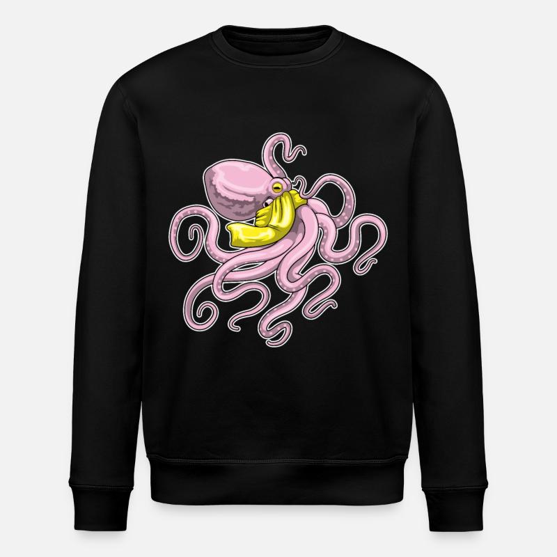 Octopus Scarf - Stanley/Stella ROLLER Unisex Organic Sweatshirt - black
