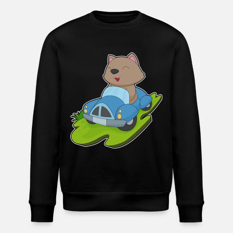 Cat Car - Stanley/Stella ROLLER Unisex Organic Sweatshirt - black