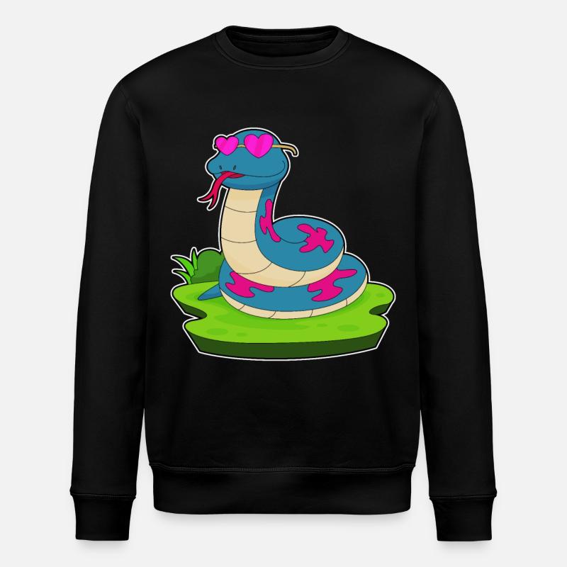 Snake Glasses - Stanley/Stella ROLLER Unisex Organic Sweatshirt - black