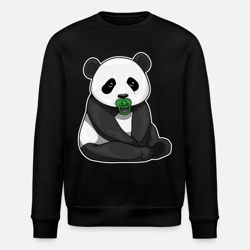 Sucette panda - Sweat bio ROLLER Stanley/Stella Unisexe - noir