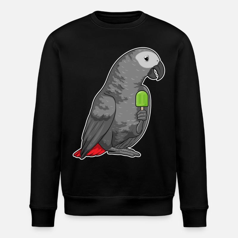 Parrot Popsicle - Stanley/Stella ROLLER Unisex Organic Sweatshirt - black