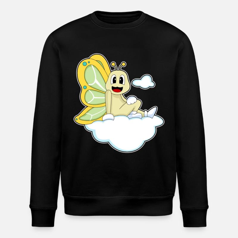 Butterfly Clouds - Stanley/Stella ROLLER Unisex Organic Sweatshirt - black