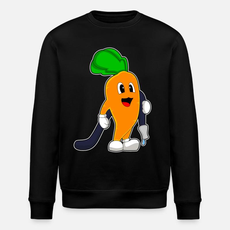 Karotte Feuerwehrmann Feuerwehrschlauch - Stanley/Stella Unisex Bio-Sweatshirt ROLLER - Schwarz