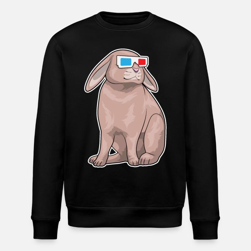 Lunettes de lapin - Sweat bio ROLLER Stanley/Stella Unisexe - noir