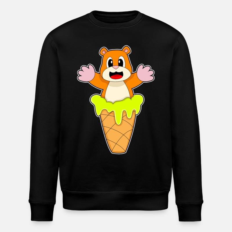 Hamster Waffeleis - Stanley/Stella Unisex Bio-Sweatshirt ROLLER - Schwarz