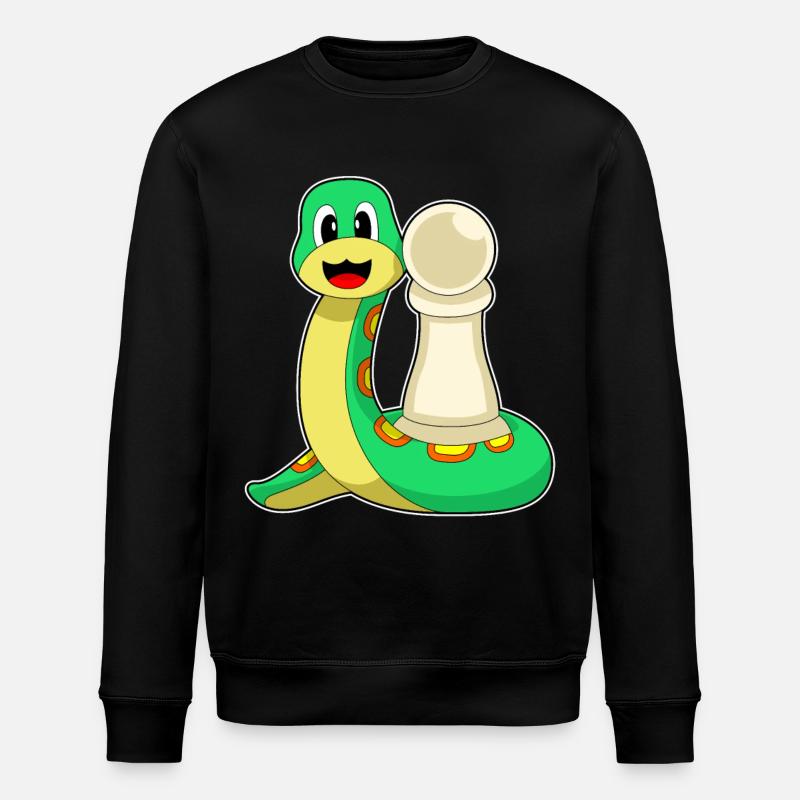Schachfigur Bauer Schlange Schach - Stanley/Stella Unisex Bio-Sweatshirt ROLLER - Schwarz
