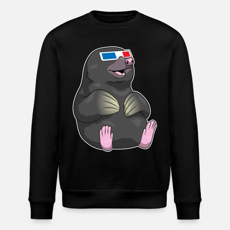 Mole Glasses - Stanley/Stella ROLLER Unisex Organic Sweatshirt - black