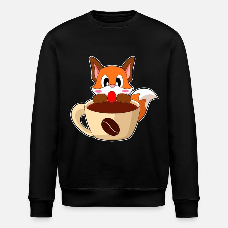 Fuchs Kaffee Tasse - Stanley/Stella Unisex Bio-Sweatshirt ROLLER - Schwarz