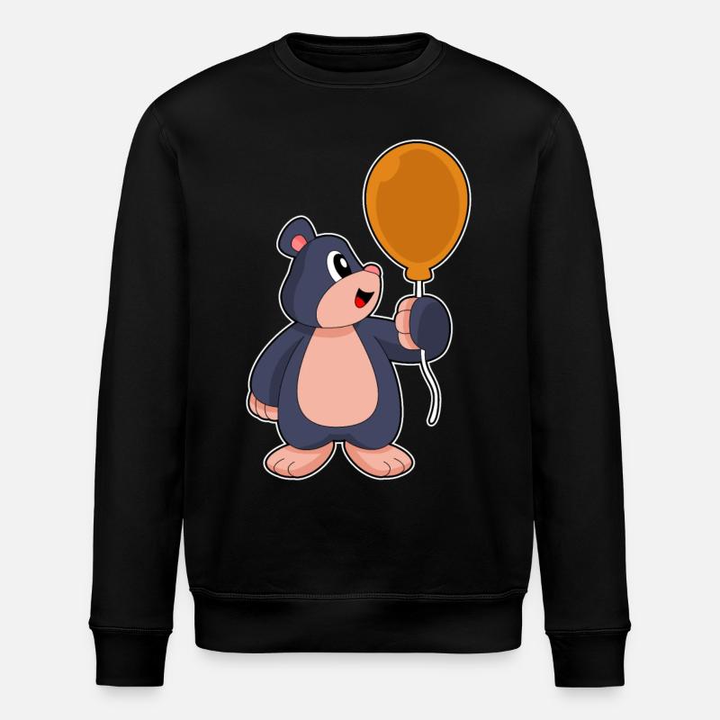 Maulwurf Luftballon - Stanley/Stella Unisex Bio-Sweatshirt ROLLER - Schwarz