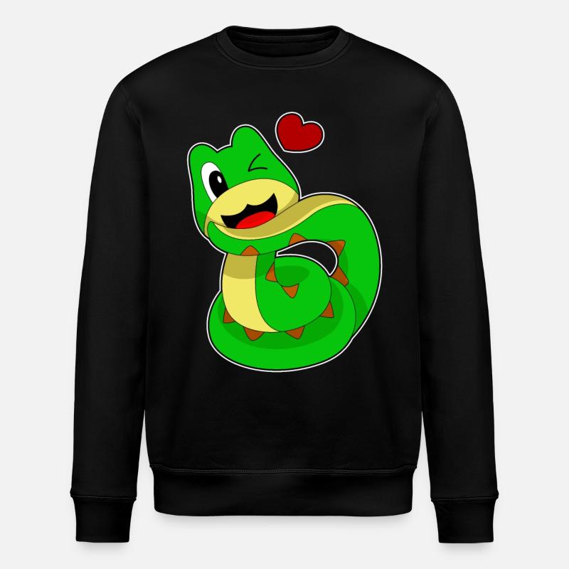 Snake Heart - Stanley/Stella ROLLER Unisex Organic Sweatshirt - black