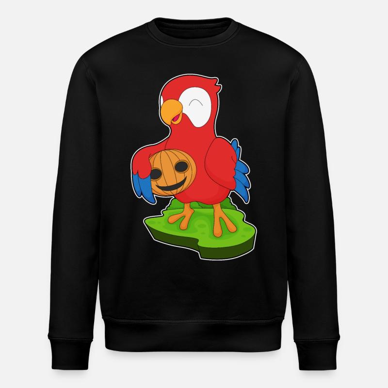 Perroquet Halloween citrouille - Sweat bio ROLLER Stanley/Stella Unisexe - noir