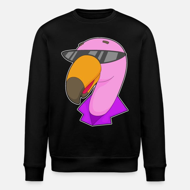 Flamingo Sunglasses - Stanley/Stella ROLLER Unisex Organic Sweatshirt - black