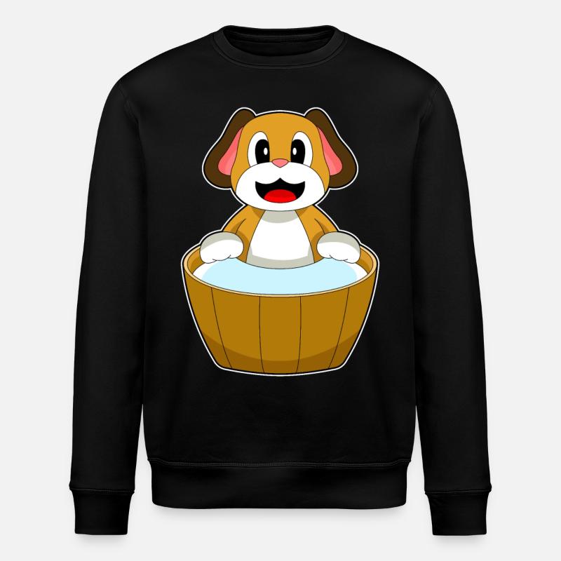 Dog Bathing Bathtub - Stanley/Stella ROLLER Unisex Organic Sweatshirt - black