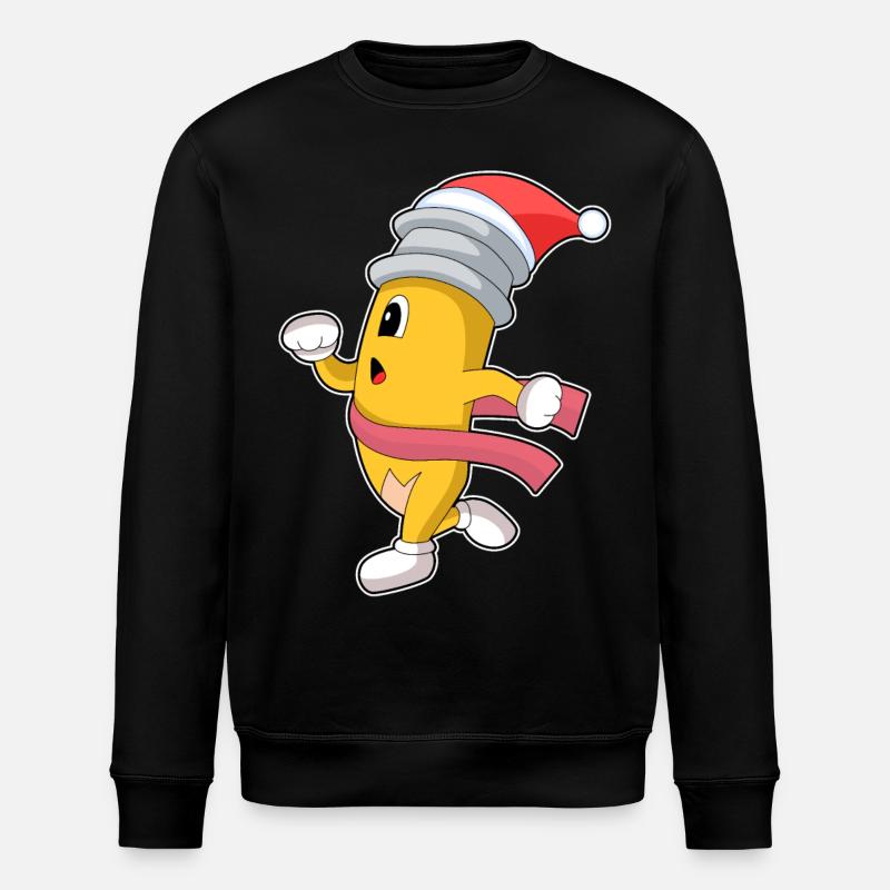 Pencil Christmas Jogger - Stanley/Stella ROLLER Unisex Organic Sweatshirt - black