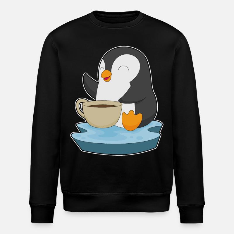 Tasse à café pingouin - Sweat bio ROLLER Stanley/Stella Unisexe - noir