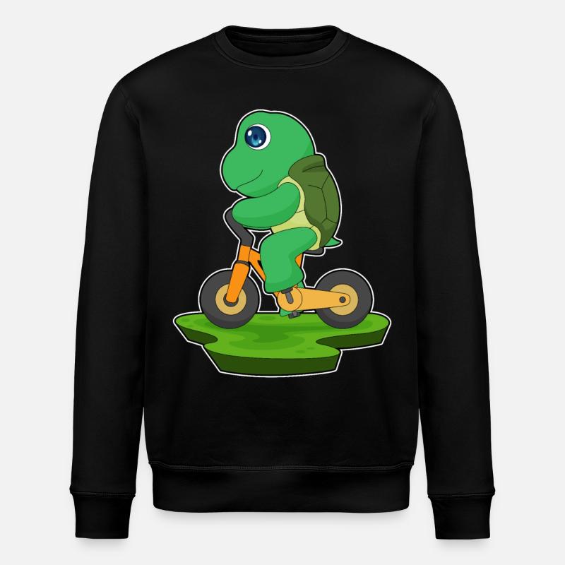 Turtle Bicycle - Stanley/Stella ROLLER Unisex Organic Sweatshirt - black