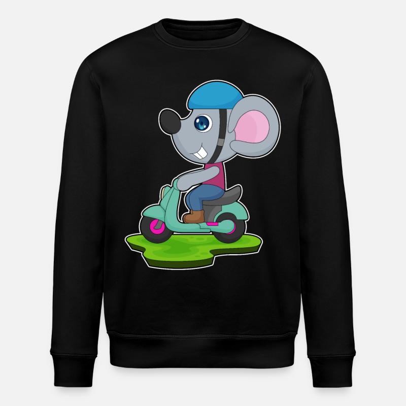 Souris Moto - Sweat bio ROLLER Stanley/Stella Unisexe - noir