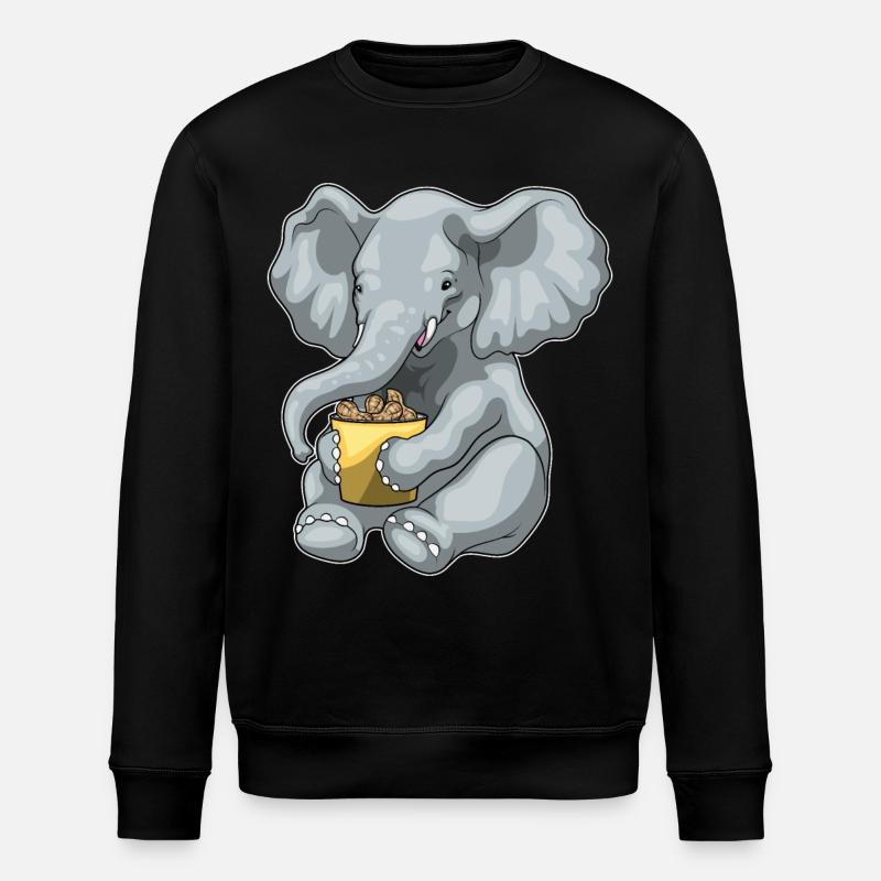 Cacahuètes éléphant - Sweat bio ROLLER Stanley/Stella Unisexe - noir