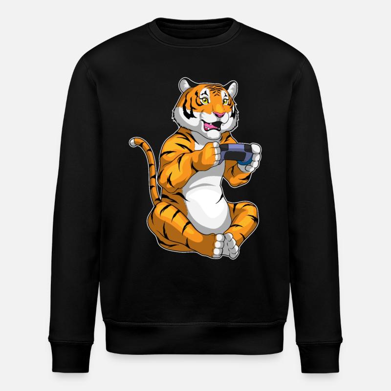 Tiger Gamer Controller - Stanley/Stella ROLLER Unisex Organic Sweatshirt - black