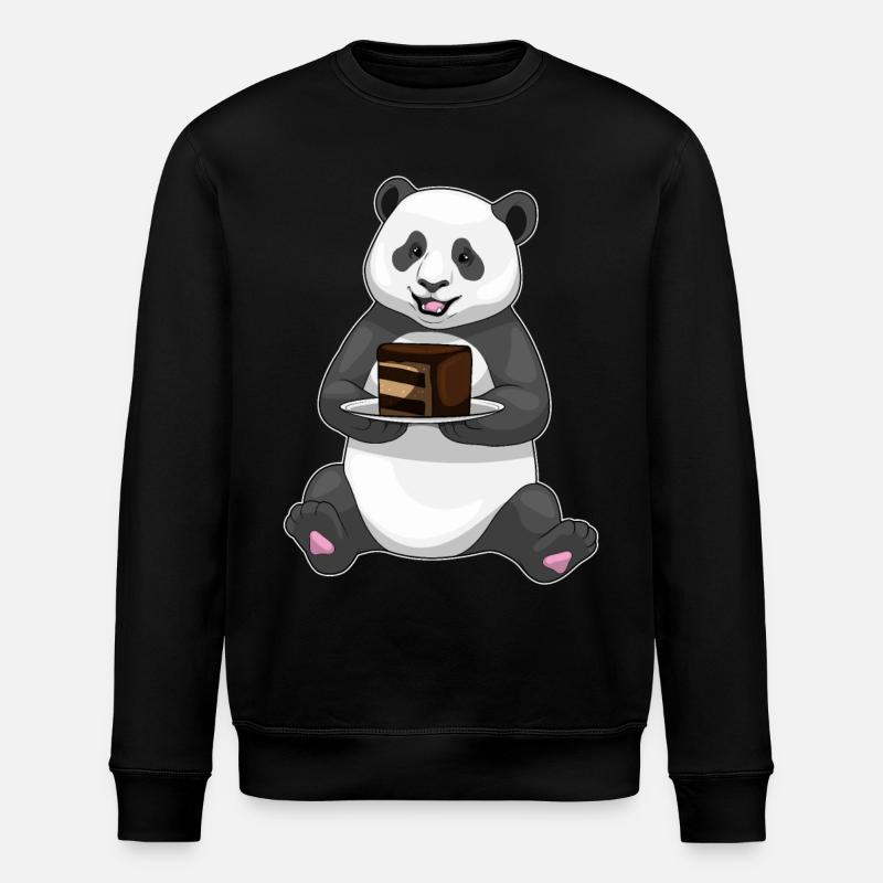 Gâteau d’anniversaire Panda - Sweat bio ROLLER Stanley/Stella Unisexe - noir