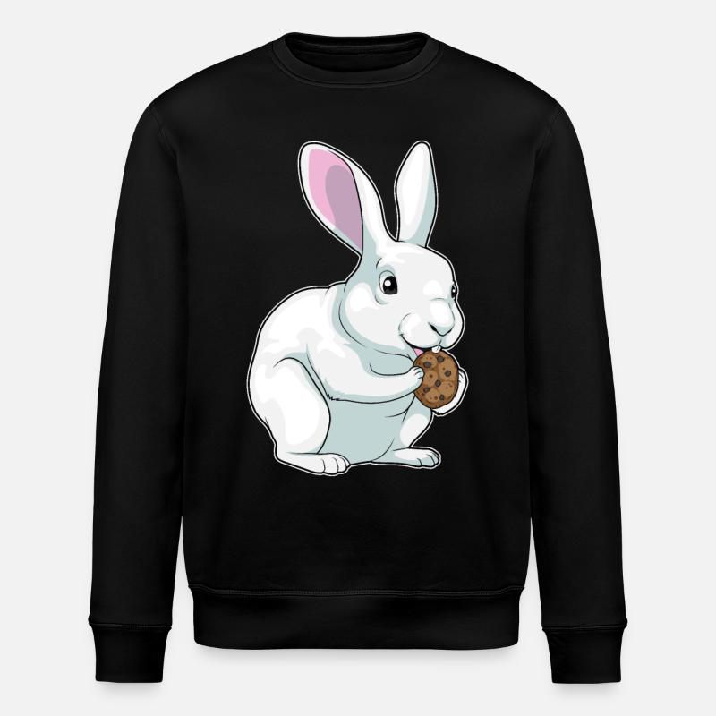 Biscuit lapin - Sweat bio ROLLER Stanley/Stella Unisexe - noir