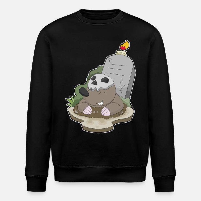 Mole Halloween Headstone Candle - Stanley/Stella ROLLER Unisex Organic Sweatshirt - black