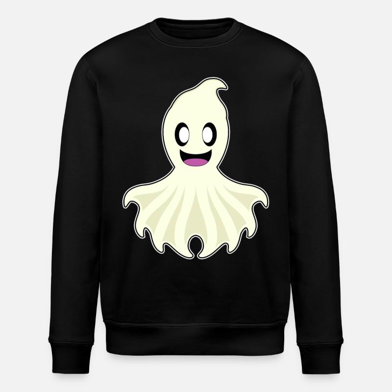 Octopus Ghost - Stanley/Stella ROLLER Unisex Organic Sweatshirt - black