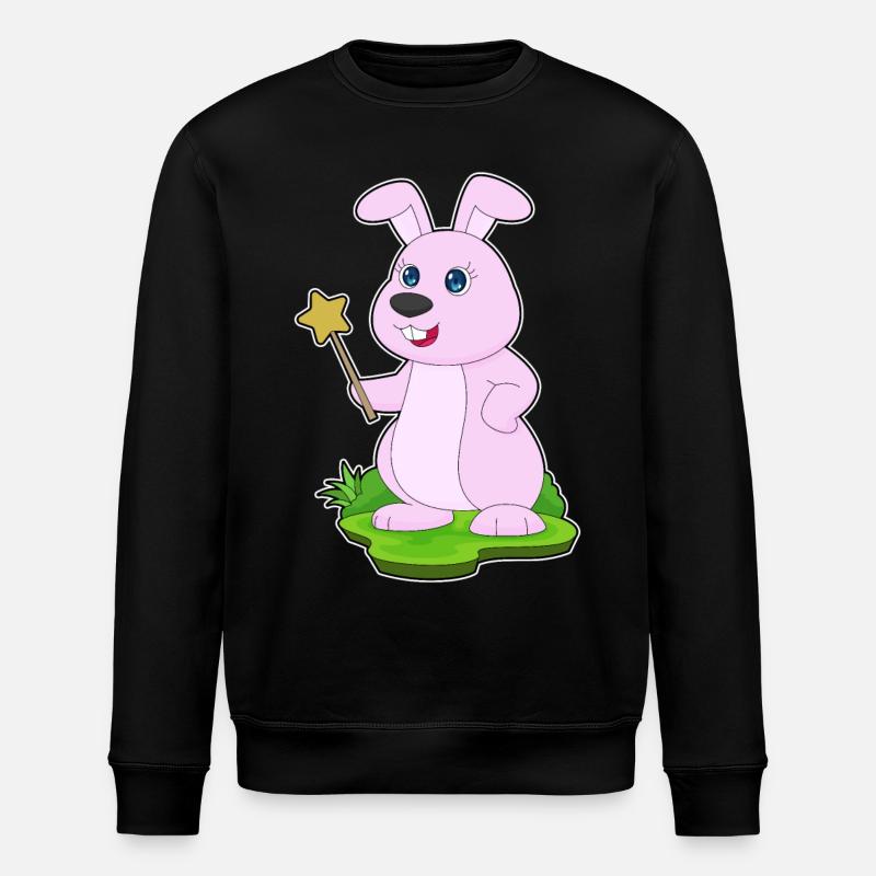 Bunny Wizard Wand - Stanley/Stella ROLLER Unisex Organic Sweatshirt - black
