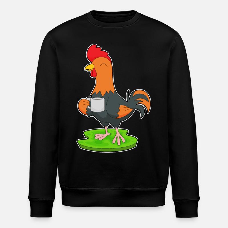 Café Tasse de Coq - Sweat bio ROLLER Stanley/Stella Unisexe - noir