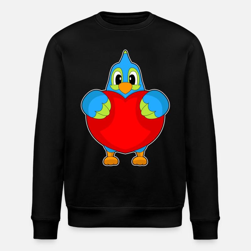 Parrot Heart - Stanley/Stella ROLLER Unisex Organic Sweatshirt - black