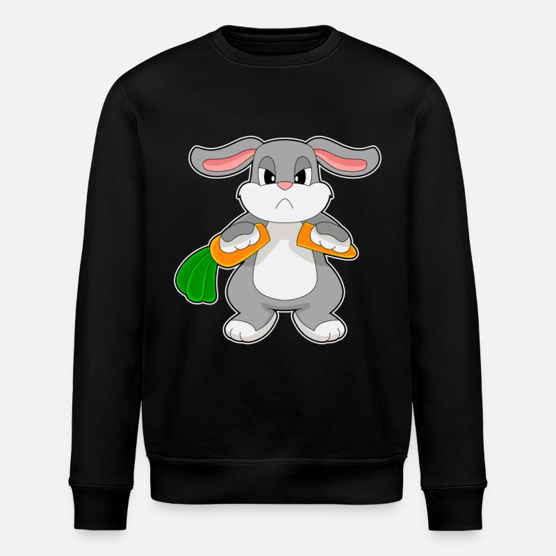 Bunny Carrot - Stanley/Stella ROLLER Unisex Organic Sweatshirt - black