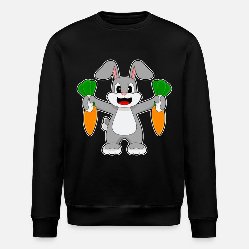 Carottes lapin - Sweat bio ROLLER Stanley/Stella Unisexe - noir