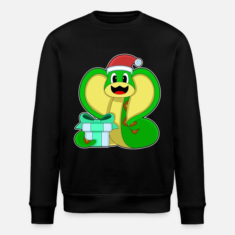 Snake Christmas Package - Stanley/Stella ROLLER Unisex Organic Sweatshirt - black