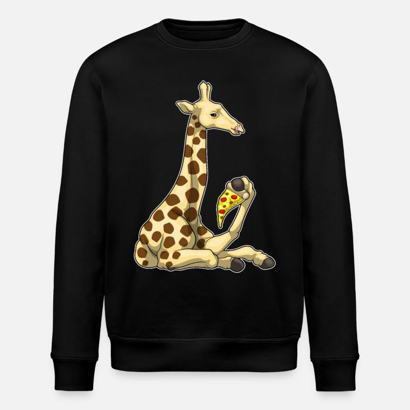 Giraffe Pizza - Stanley/Stella Unisex Bio-Sweatshirt ROLLER - Schwarz