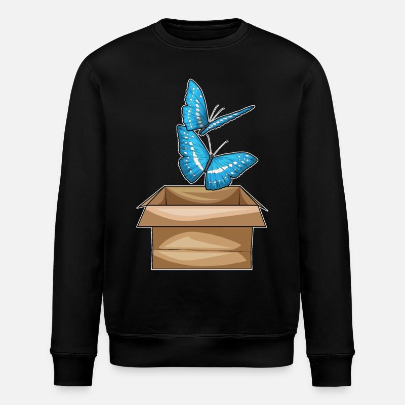 Boîte à papillons - Sweat bio ROLLER Stanley/Stella Unisexe - noir