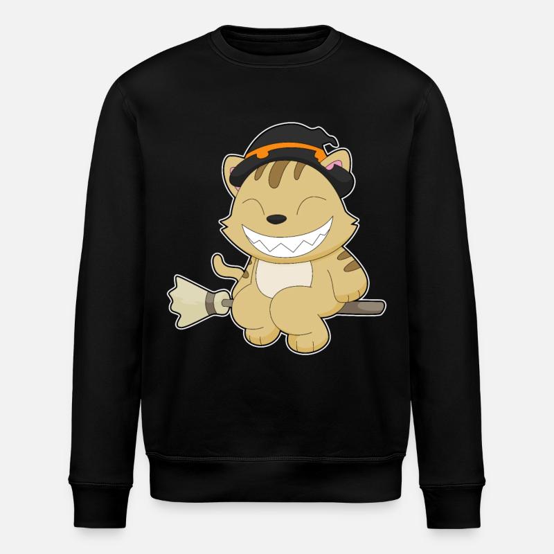 Chat Halloween Sorcière - Sweat bio ROLLER Stanley/Stella Unisexe - noir