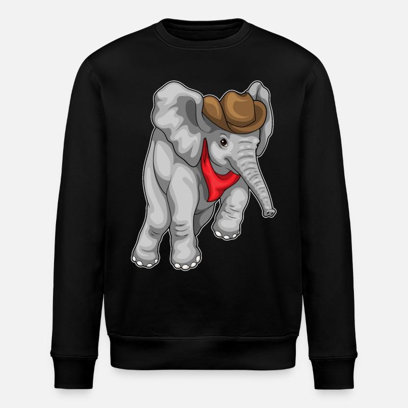 Chapeau de Cowboy éléphant Cowboy - Sweat bio ROLLER Stanley/Stella Unisexe - noir